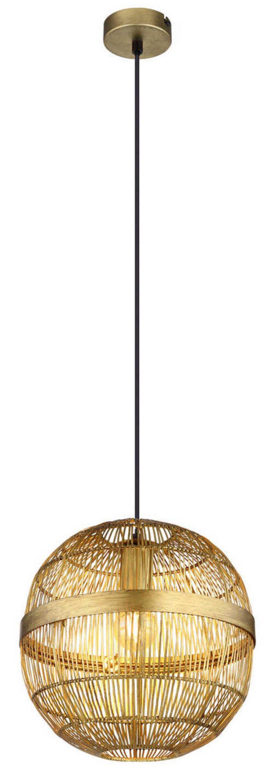 VISEČA SVETILKA        30/120 cm      E27 - barve medenine, Konvencionalno, kovina (30/120cm) - Globo