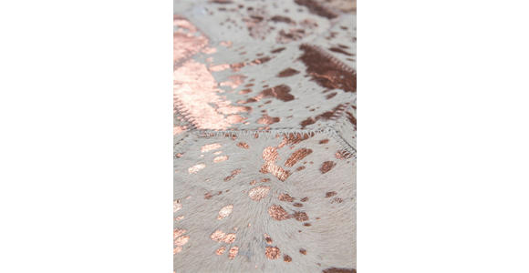 FLACHWEBETEPPICH 80/150 cm Spark 210 Elfenbein / Chrom Creme, Roségold  - Roségold/Creme, Design, Leder/Textil (80/150cm) - Novel