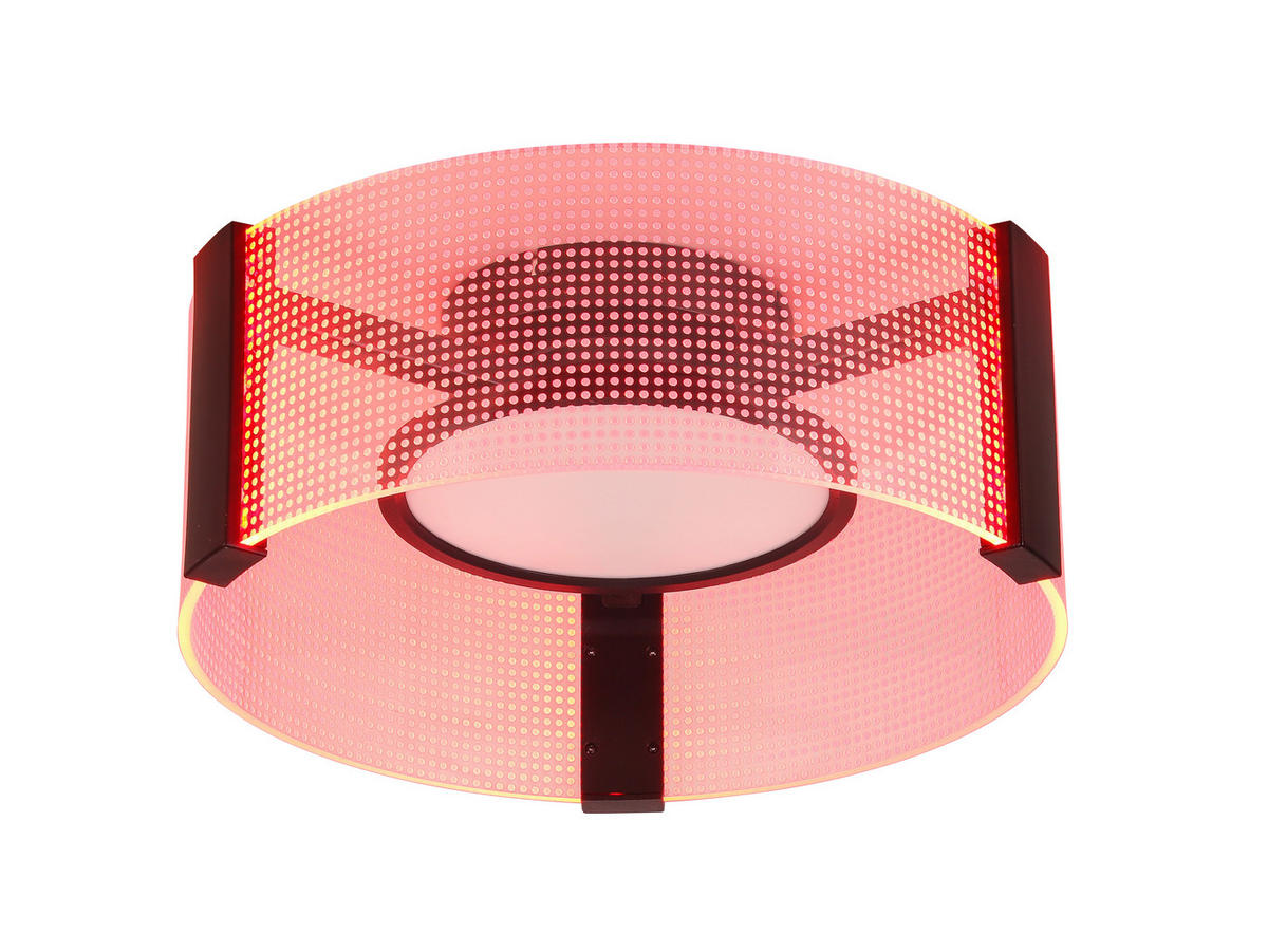 LED-DECKENLEUCHTE 40/16.5 cm   - Transparent/Weiß, Design, Kunststoff/Metall (40/16.5cm) - Novel