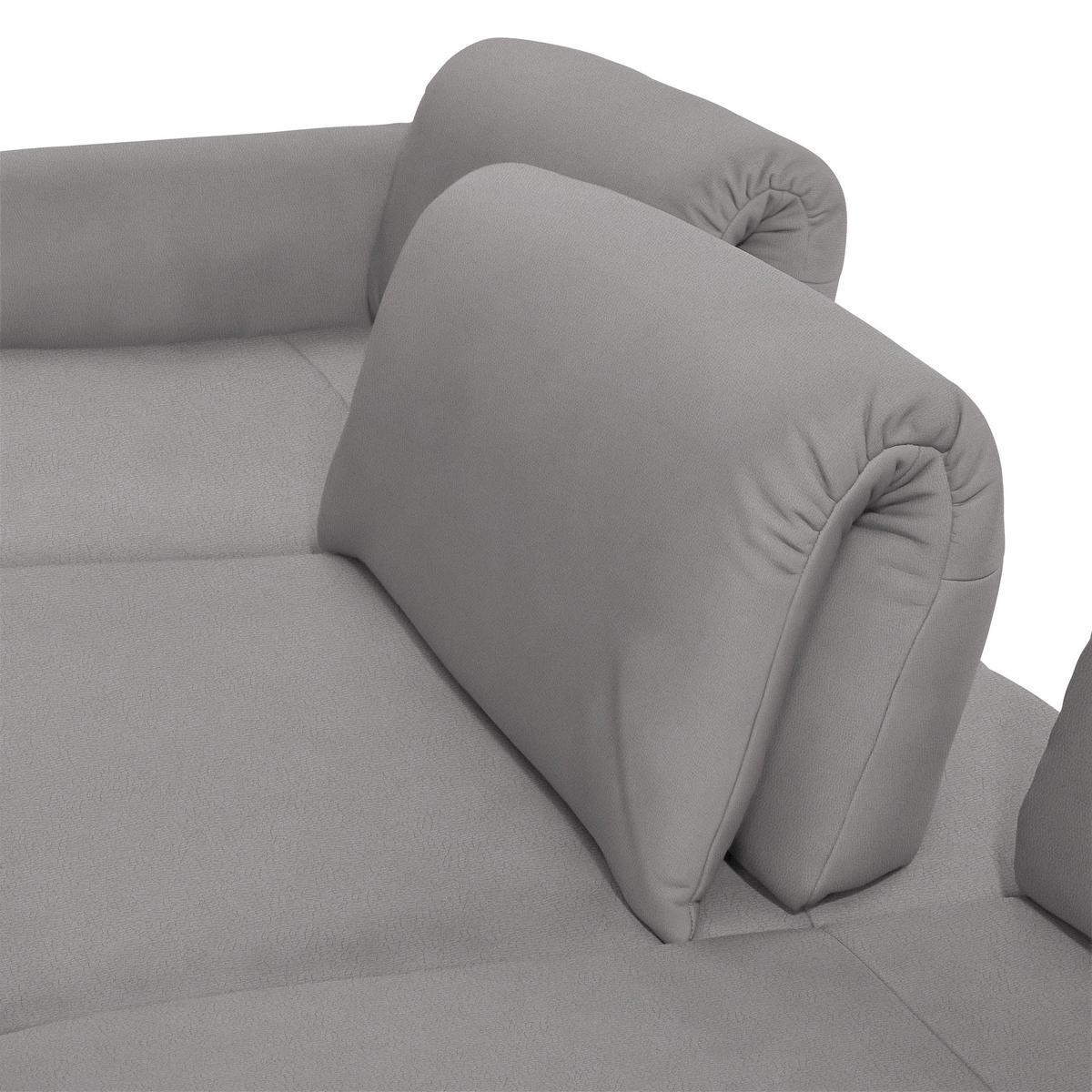 ECKSOFA in Echtleder Hellgrau  173/308 cm  - Anthrazit/Hellgrau, Design, Leder/Metall (173/308cm) - Joop!