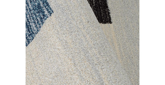 WEBTEPPICH 65/130 cm Palazzo Bloc Blau, Gelb, Grau - Blau/Gelb, LIFESTYLE, Textil (65/130cm) - Novel
