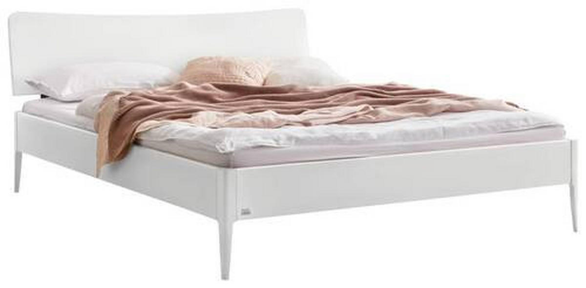 BETT 140/200 cm  in Weiß  - Weiß, KONVENTIONELL, Holz (140/200cm) - Hasena