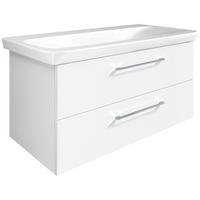 WASCHTISCHKOMBI 107,5 cm  - Chromfarben/Weiß Hochglanz, MODERN, Keramik/Holzwerkstoff (107,5cm) - Voleo