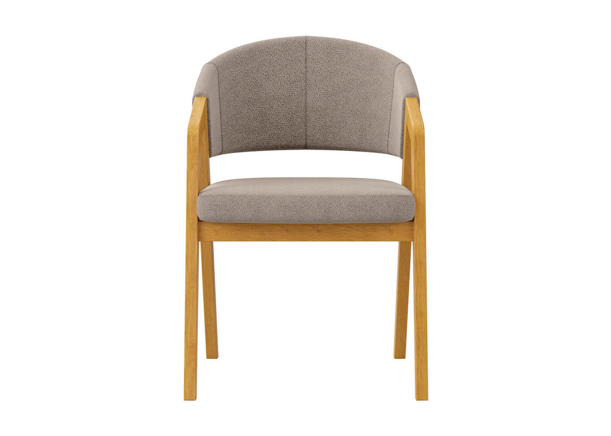 ARMLEHNSTUHL  Stoffauswahl Mikrofaser  Hellgrau  - Hellgrau, Konventionell, Holz/Textil (59/81/60cm) - Carryhome