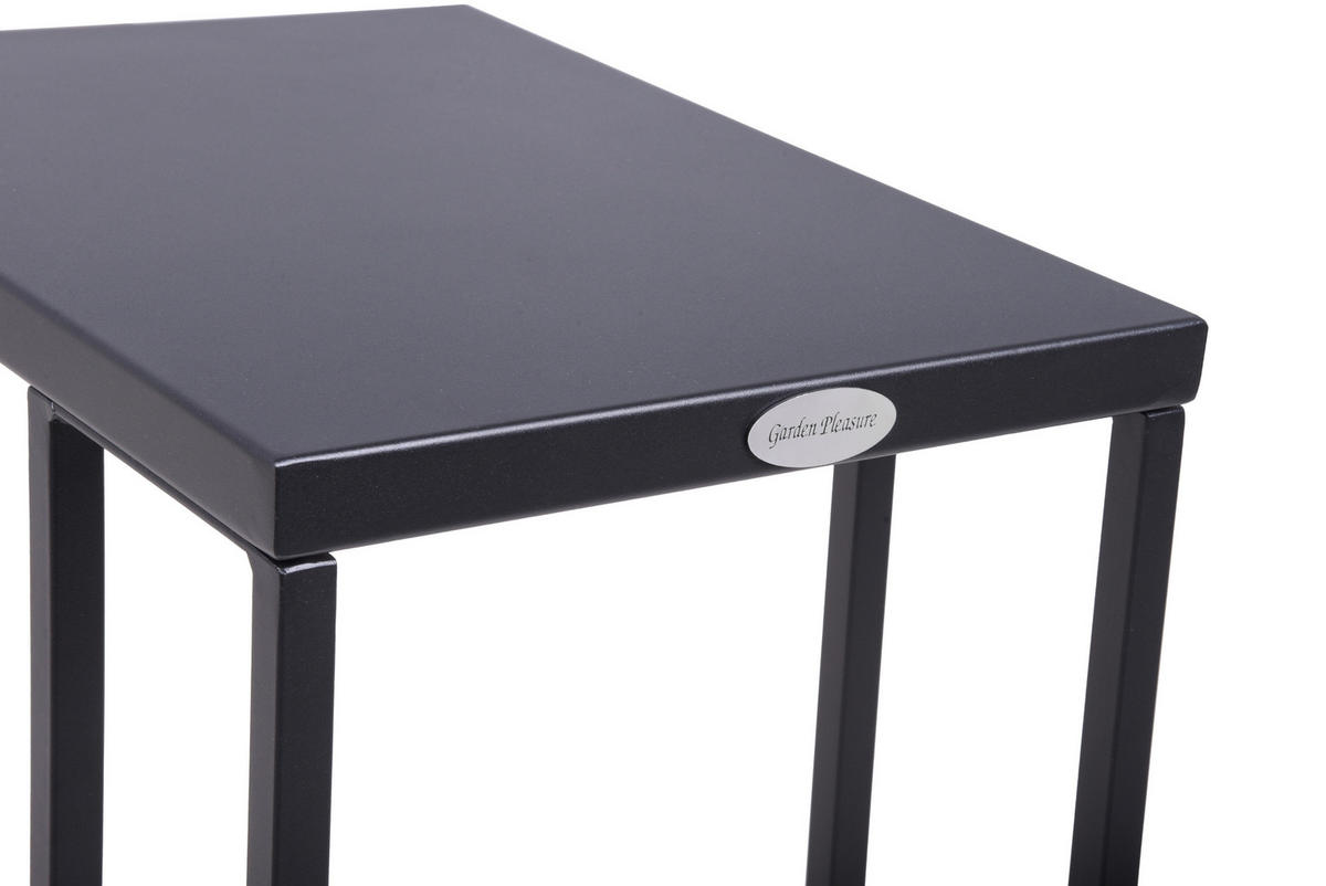 GARTENBEISTELLTISCH 43/30,5/56,5 cm  - Schwarz, Basics, Metall (43/30,5/56,5cm) - Gardenson