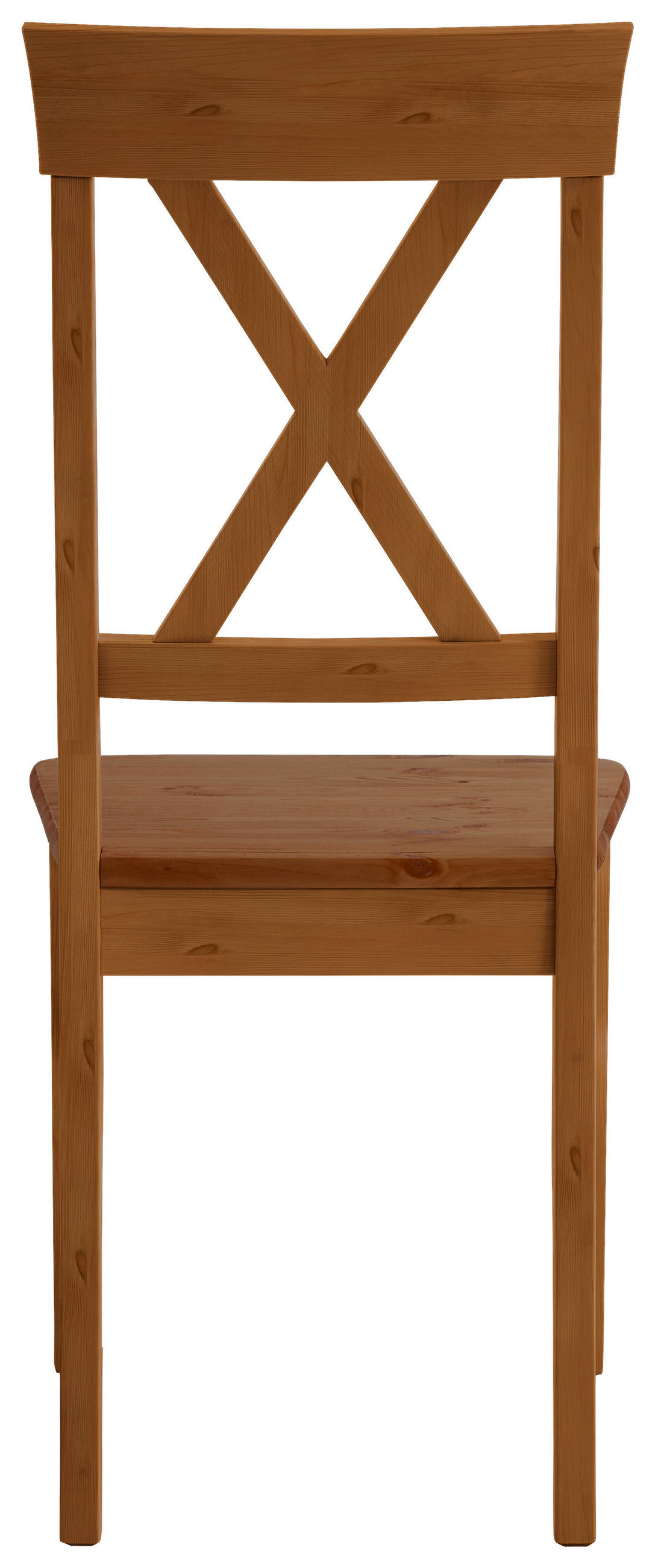 STUHL Bernsteinfarben Kiefer massiv  - Bernsteinfarben, ROMANTIK / LANDHAUS, Holz (45/94/43cm) - Boxxx
