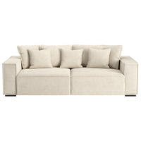 BIGSOFA in Mikrofaser Beige  - Beige, MODERN, Kunststoff/Textil (244/62/117cm) - MID.YOU