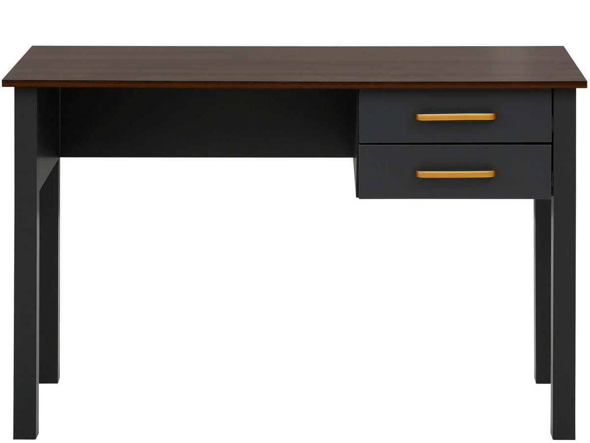 SCHREIBTISCH 120/77/50 cm  in Grau  - Goldfarben/Grau, Design, Holzwerkstoff/Metall (120/77/50cm) - MID.YOU
