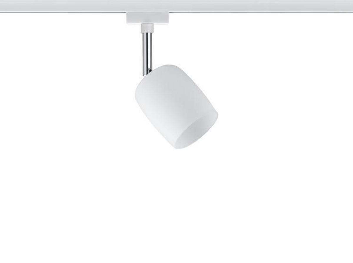SCHIENENSYSTEM-STRAHLER URail 7,4/12,8/11,5 cm   - Chromfarben/Weiß, Design, Glas/Metall (7,4/12,8/11,5cm) - Paulmann