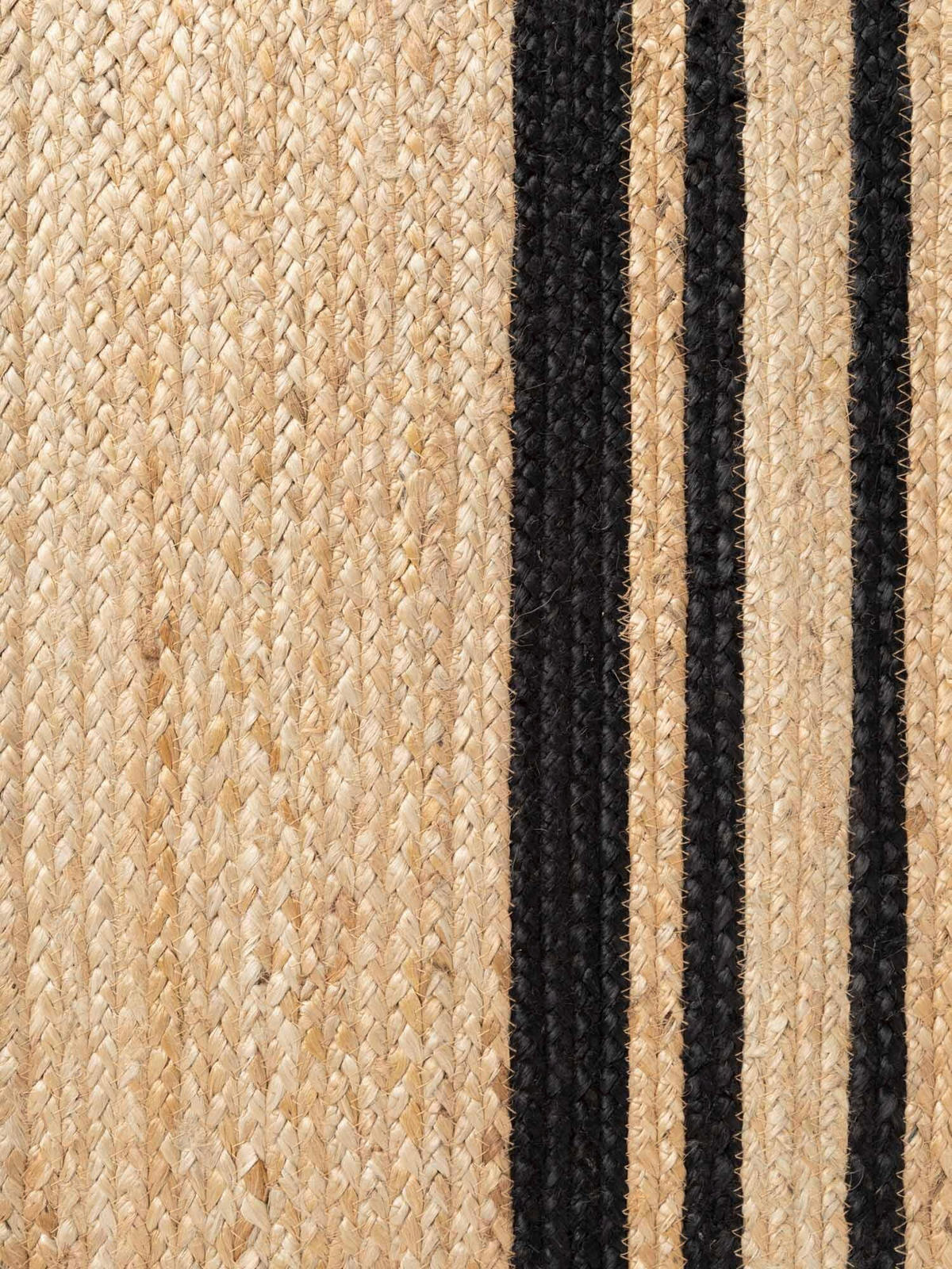 JUTETEPPICH 80/150 cm Jutta Schwarz, Goldbraun  - Goldbraun/Schwarz, Basics, Textil (80/150cm) - Hanse Home