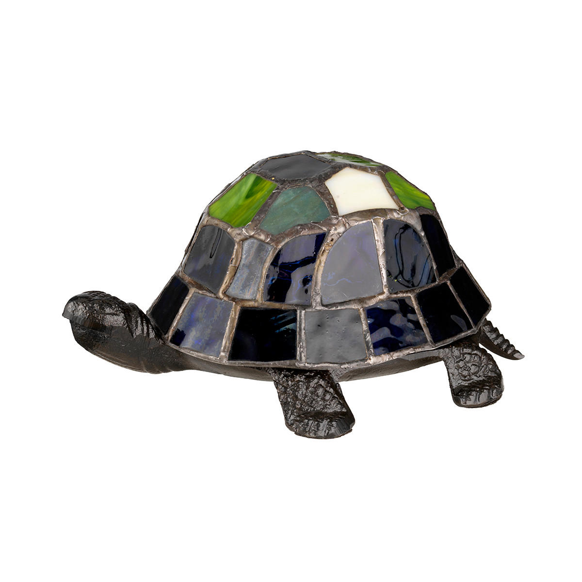 BORDSLAMPA Elstead Tortoise 14,1/21/10,1 cm   - bronsfärgad, Klassisk, metall/glas (14,1/21/10,1cm) - Elstead Lighting