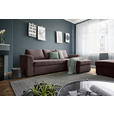 ECKSOFA Braun Cord, Velours  - Schwarz/Braun, Design, Kunststoff/Textil (243/155cm) - Xora