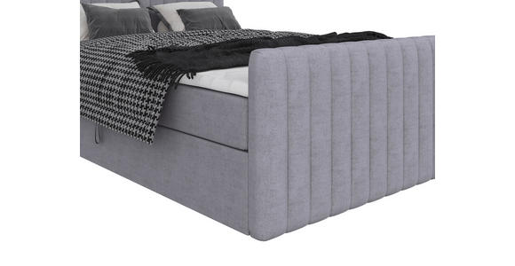 BOXBETT 140/200 cm  in Silberfarben  - Silberfarben/Schwarz, Basics, Kunststoff/Textil (140/200cm) - Carryhome