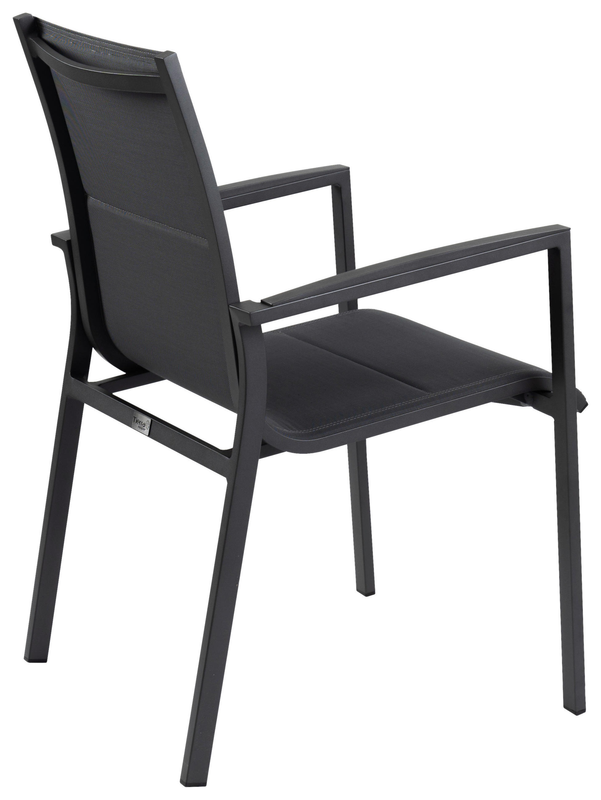 STAPELSTUHL in Metall, Textil Anthrazit, Grau  - Anthrazit/Grau, Basics, Textil/Metall (72/89/60cm) - Tierra Outdoor