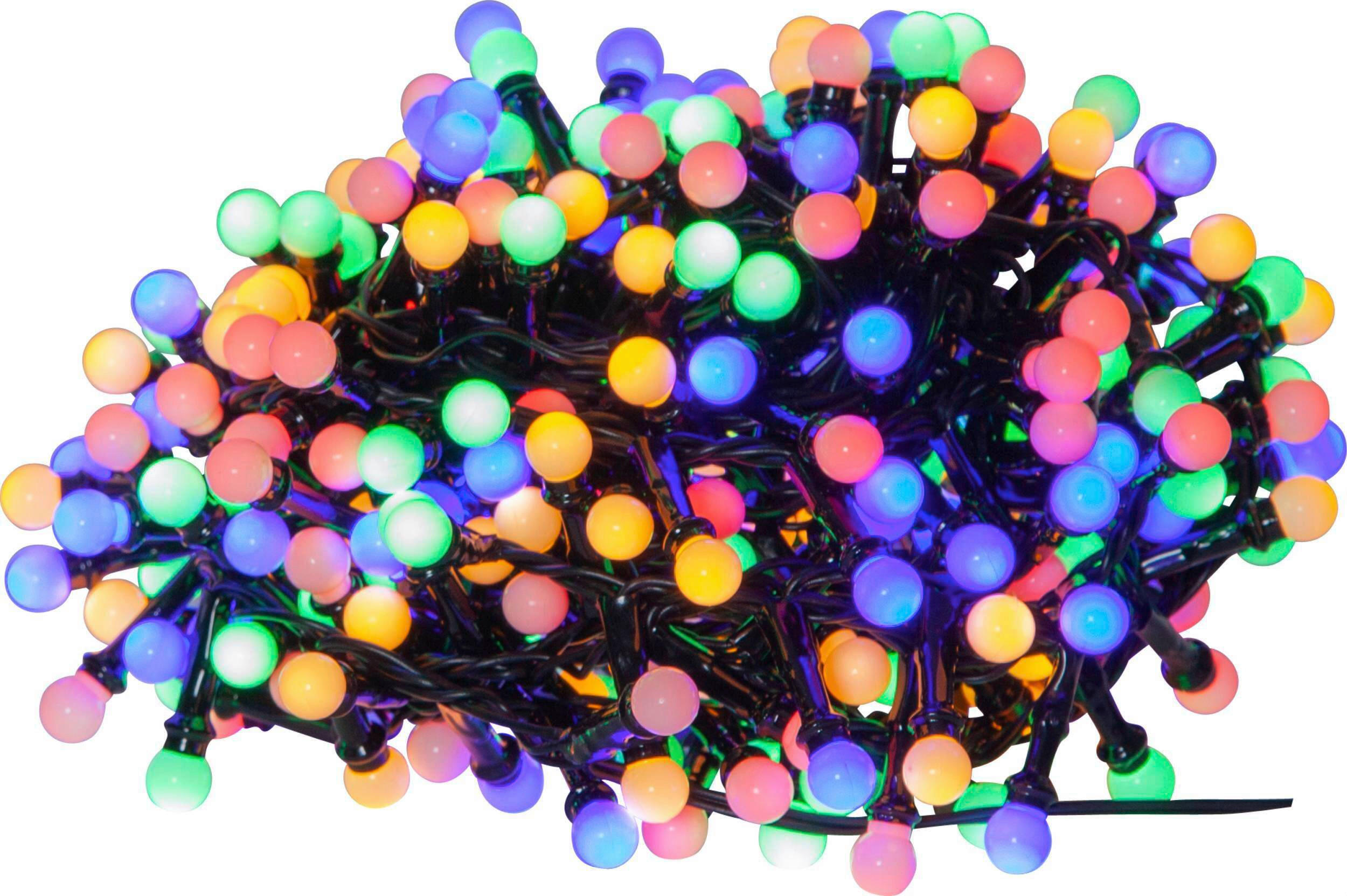 LICHTERKETTE 1400 cm  - Multicolor/Schwarz, Basics, Kunststoff (1400cm) - Eglo