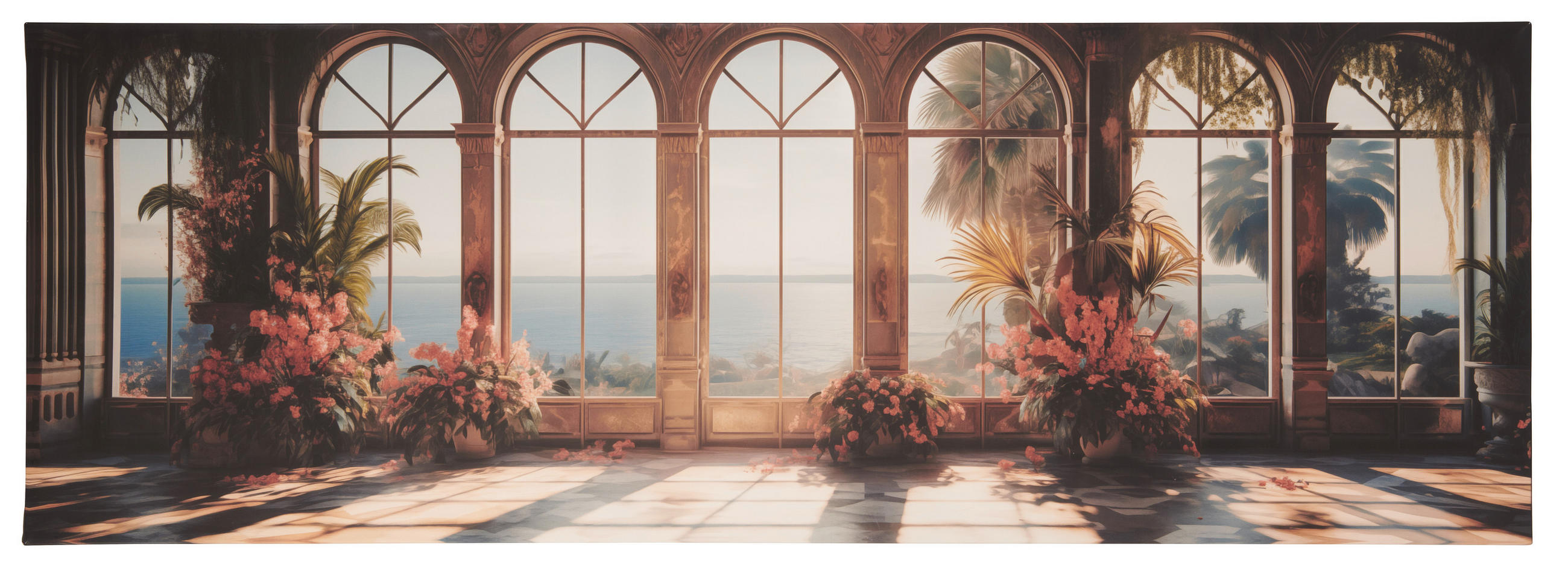 LEINWANDBILD Architektur 180/60 cm  - Multicolor, Basics, Holz/Papier (180/60cm) - Euroart