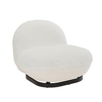 SESSEL in Bouclé Weiß  - Schwarz/Weiß, Trend, Textil/Metall (75/65/83cm) - P & B