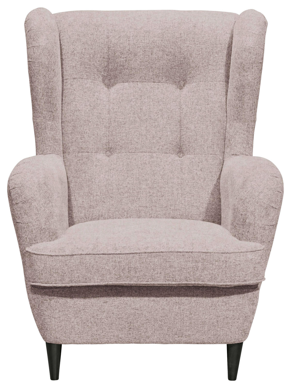 OHRENSESSEL Mikrovelours Rosa  - Schwarz/Rosa, Basics, Holz/Textil (78/102/98cm) - Carryhome