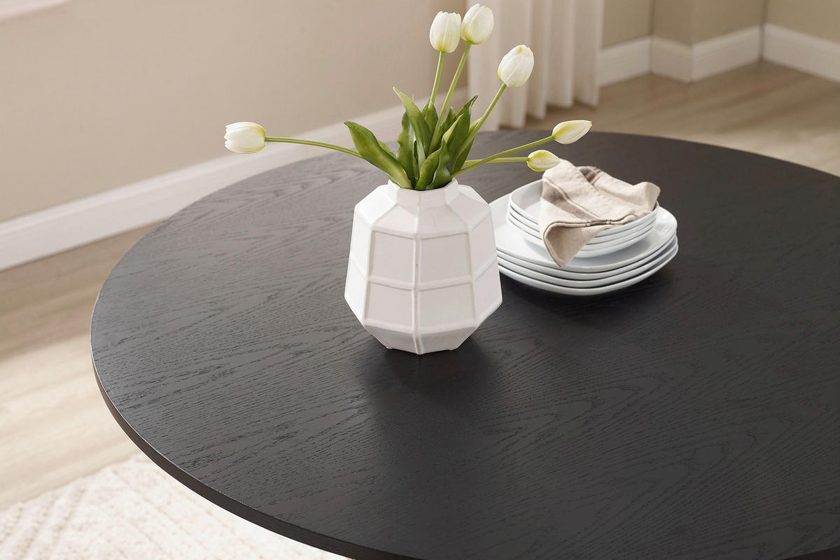 ESSTISCH in Holz, Metall, Holzwerkstoff 100/100/75 cm  - Schwarz/Naturfarben, MODERN, Holz/Holzwerkstoff (100/100/75cm) - Livetastic