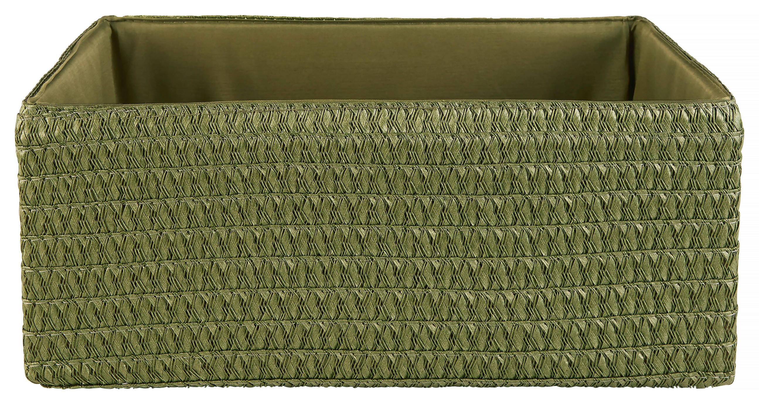 REGALKORB   - Dunkelgrün/Grün, Basics, Kunststoff/Textil (36/26/16cm) - Landscape