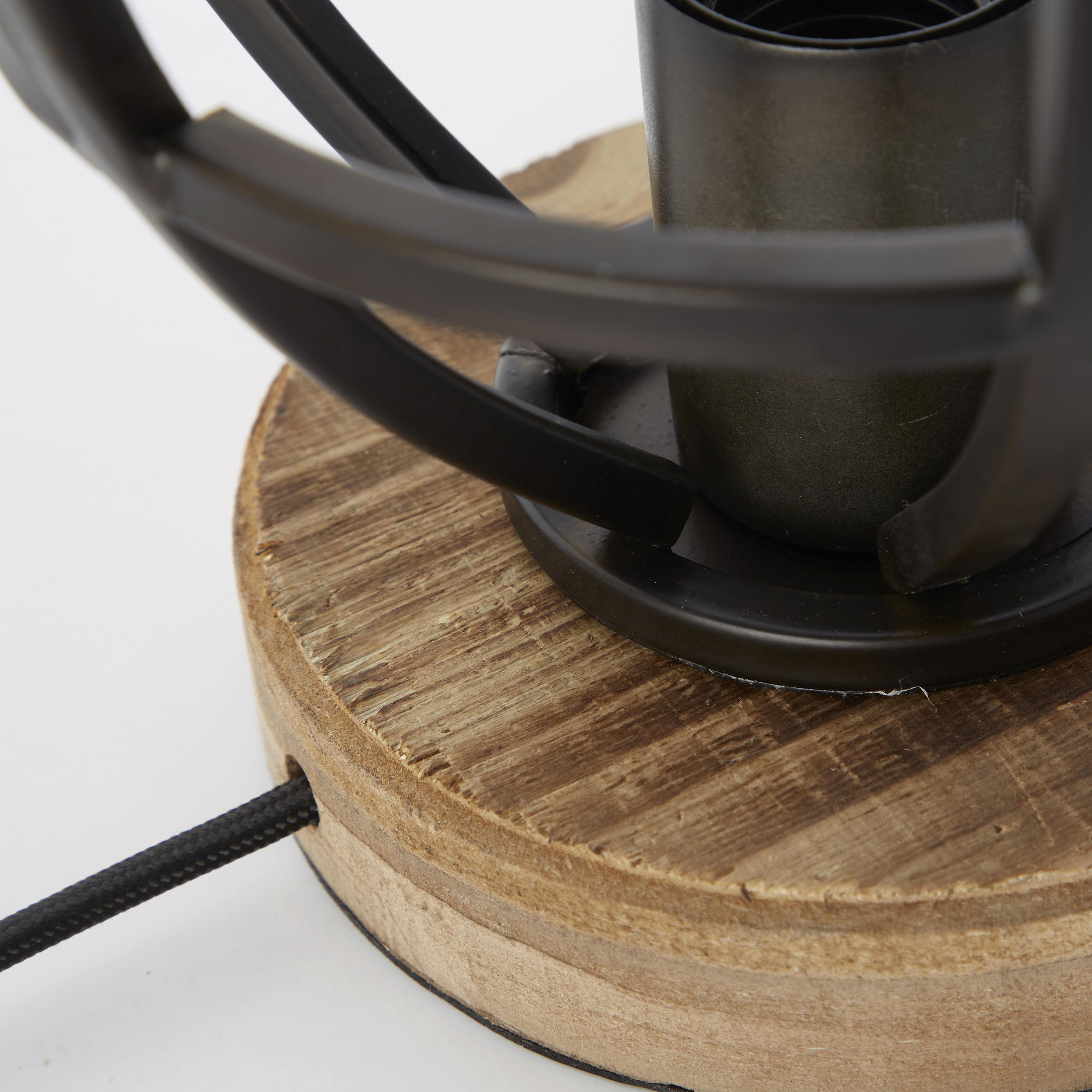 TISCHLEUCHTE MATRIX 18/19,5 cm   - Schwarz, Design, Holz/Metall (18/19,5cm) - Brilliant