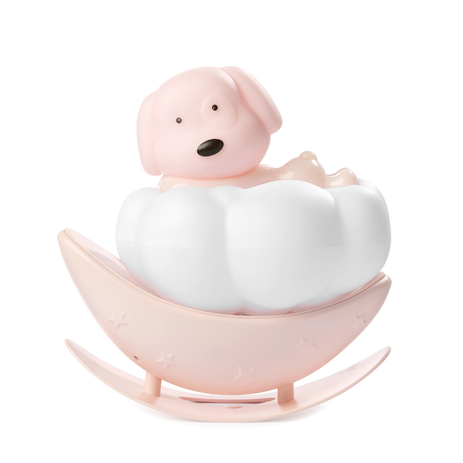 DĚTSKÁ STOLNÍ LAMPIČKA, 11/6.5/12.5 cm - bílá/světle růžová, Basics, plast (11/6.5/12.5cm)