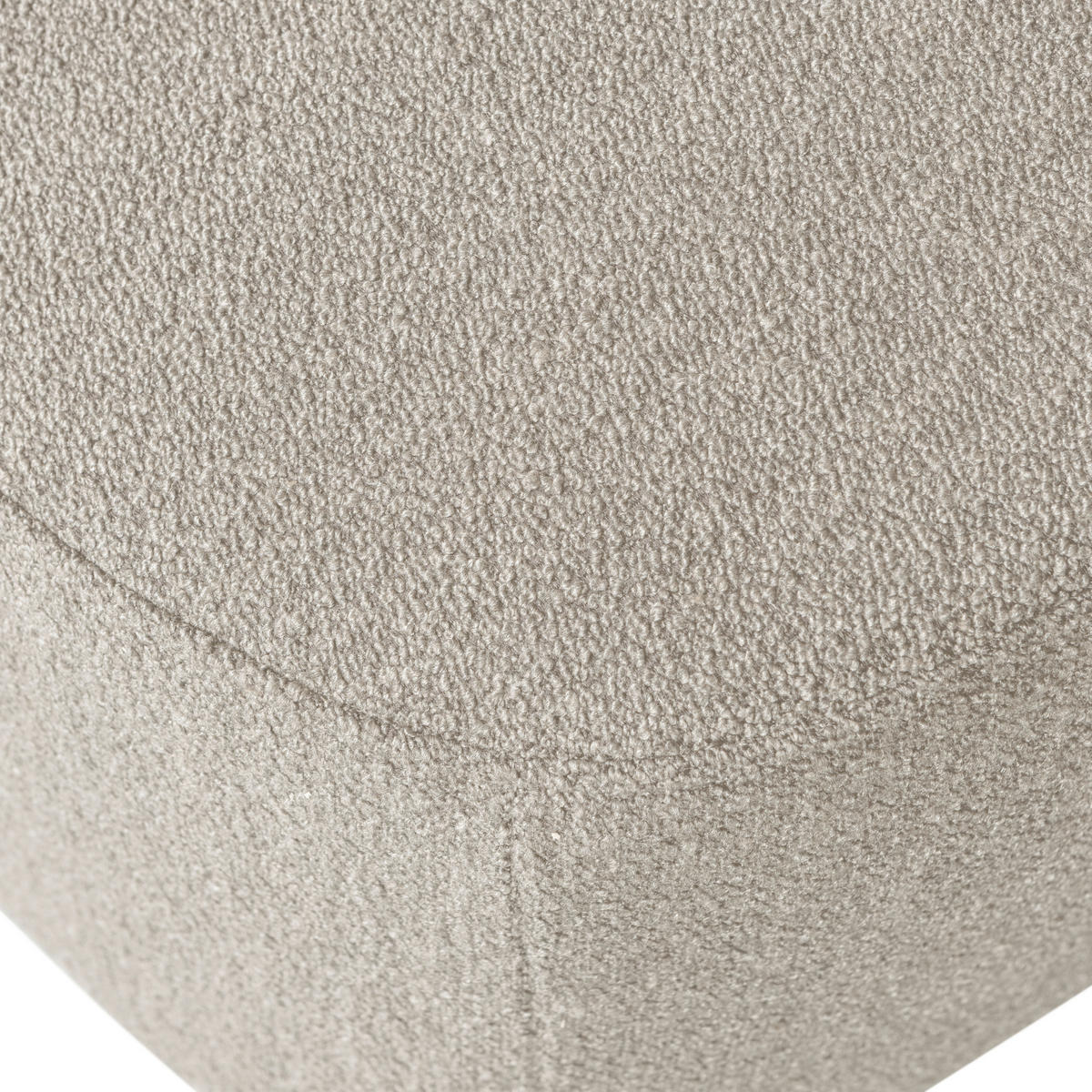 HOCKER Lofty Bouclé Naturfarben  - Schwarz/Naturfarben, Design, Kunststoff/Textil (62/41/48cm) - Livetastic