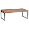 COUCHTISCH Akazie massiv 120/60/40 cm rechteckig Akaziefarben  - Chromfarben/Akaziefarben, Design, Holz/Metall (120/60/40cm) - MID.YOU