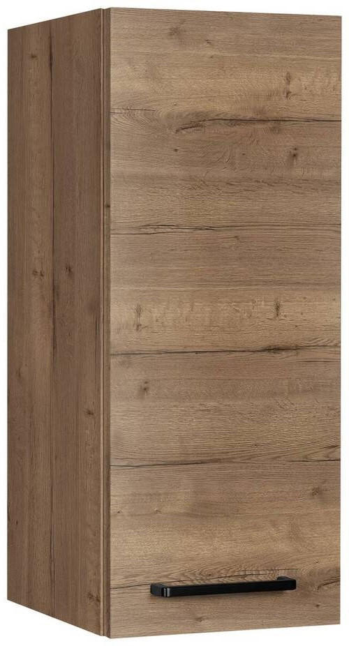 KÜCHENOBERSCHRANK 30/72/35 cm  in Eiche dunkel  - Eiche dunkel/Schwarz, MODERN, Holzwerkstoff/Metall (30/72/35cm) - Nobilia