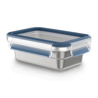 FRISCHHALTEDOSE CLIK & CLOSE STAINLESS STEEL 0,5 L  - Edelstahlfarben/Transparent, Basics, Kunststoff/Metall (17,0/12,0cm) - Emsa
