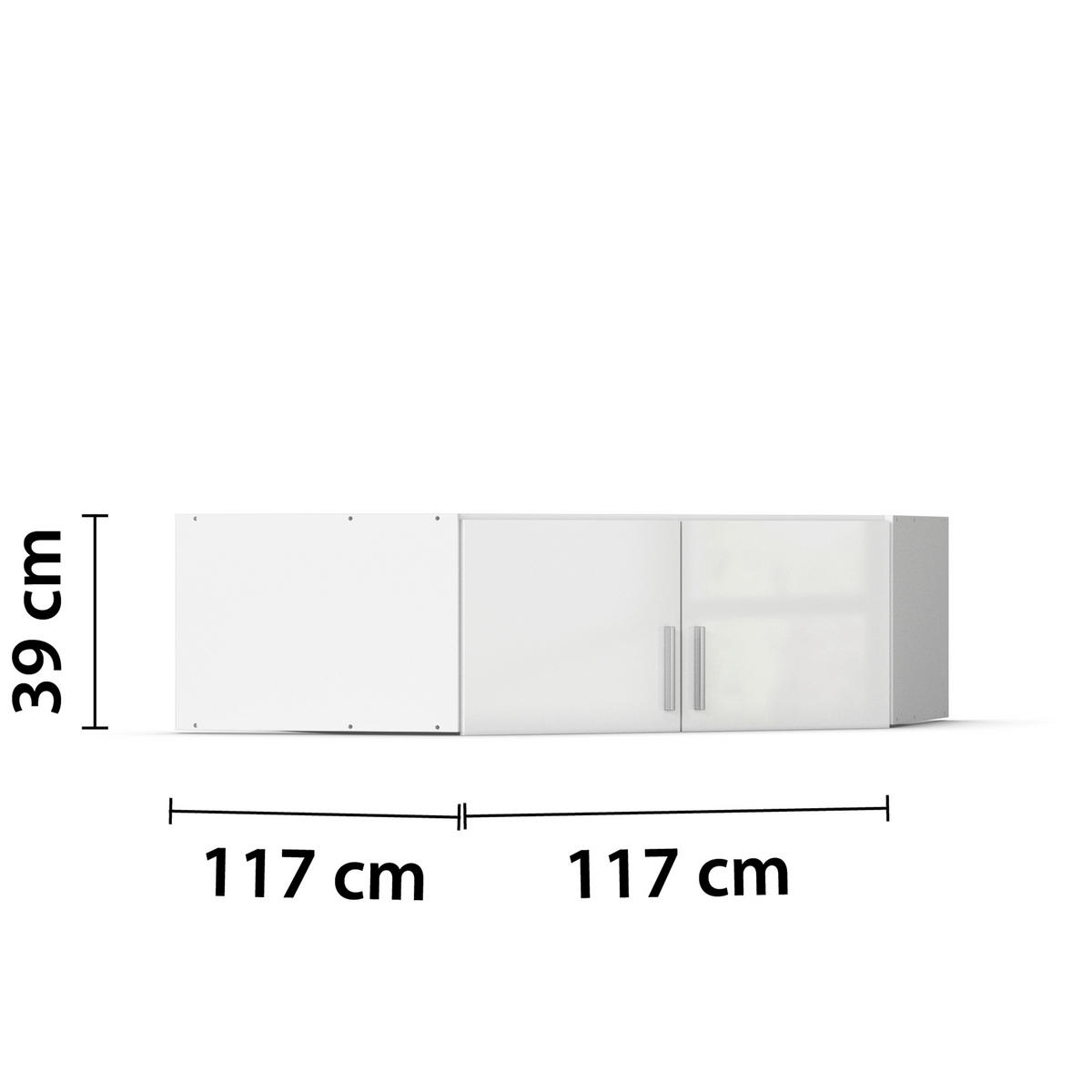 NASTAVEK ZA OMARO - bela/barve aluminija, Konvencionalno, umetna masa/leseni material (117/39/117cm) - Xora