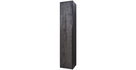 SCHRANK in Schwarz, Eichefarben  - Eichefarben/Anthrazit, Natur, Holz/Metall (42/205,5/39,5cm) - Valnatura