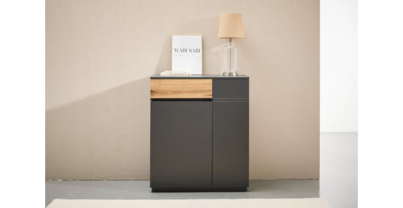 KOMMODE  in 90/105/42 cm  - Eichefarben/Graphitfarben, KONVENTIONELL, Holzwerkstoff (90/105/42cm) - Carryhome