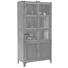 VITRINE in Grau - Grau/Nickelfarben, Trend, Glas/Metall (90/180/45cm) - Ambia Home VITRINE in Grau - Grau/Nickelfarben, Trend, Glas/Metall (90/180/45cm) - Ambia Home