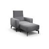 SESSELSET Chenille    - Anthrazit/Schwarz, Design, Textil/Metall (110/85/86-94cm) - SENSOO