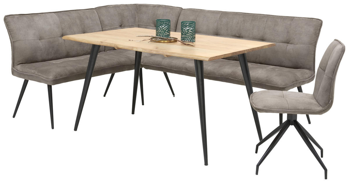 ESSTISCH in Holz, Metall 140/90/76 cm  - Schwarz/Akaziefarben, Natur, Holz/Metall (140/90/76cm) - Carryhome