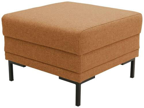 HOCKER Webstoff Messingfarben - Messingfarben/Schwarz, Design, Textil/Metall (55/45/55cm) - LOOKS by W.Joop