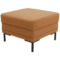 HOCKER Webstoff Messingfarben  - Messingfarben/Schwarz, Design, Textil/Metall (55/45/55cm) - LOOKS by W.Joop