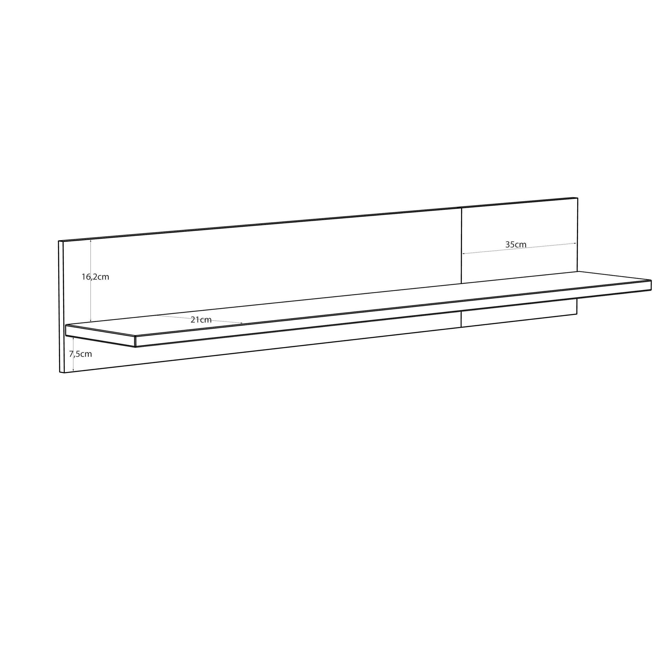 STENSKI PANEL - barve hrasta/peščene barve, Moderno, leseni material (140/25,6/21,9cm) - Hom`in