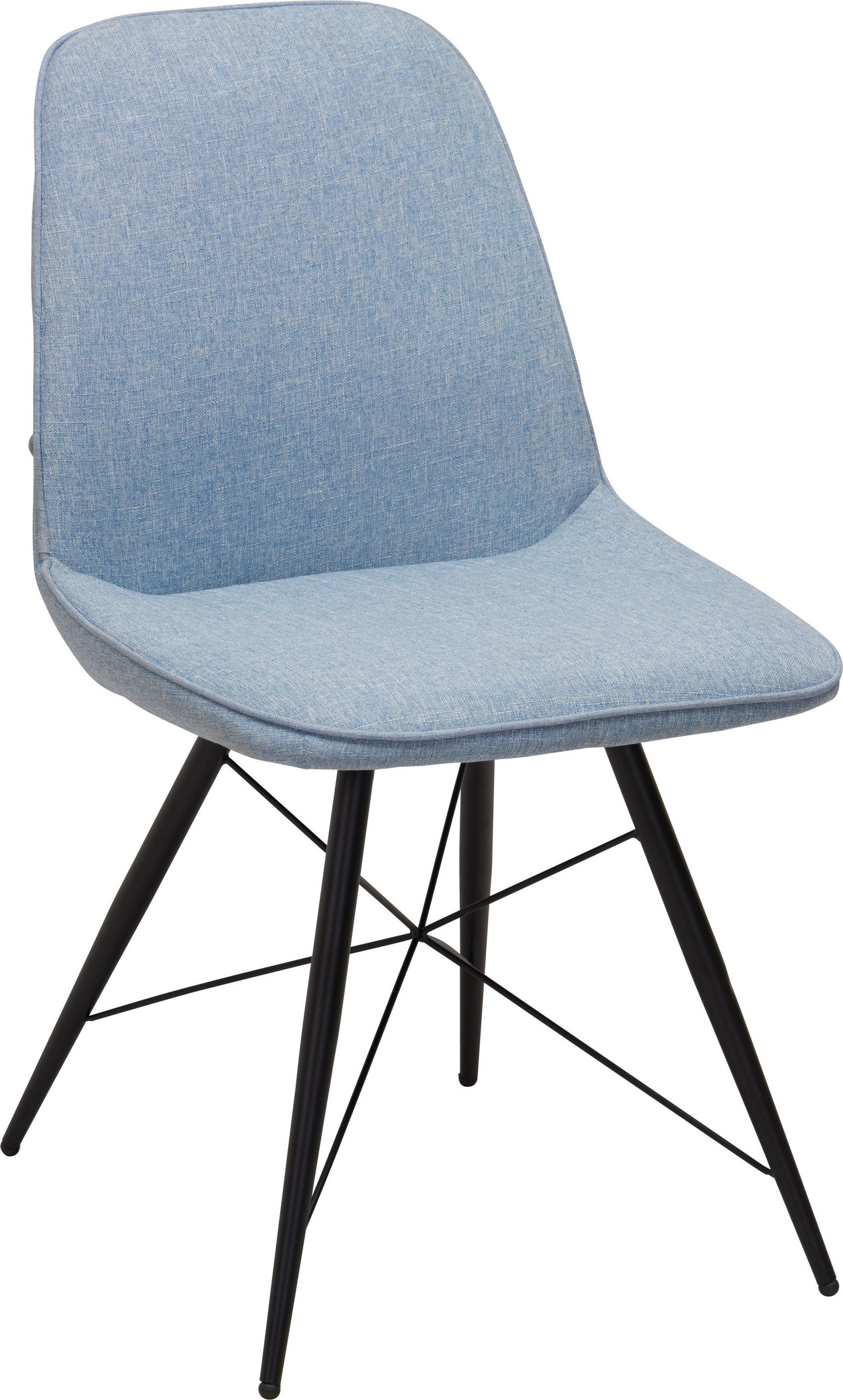 STOLICA  crna, svijetlo plava  metal, tekstil      - crna/svijetlo plava, Design, metal/tekstil (60/86/58cm) - Hom`in