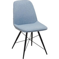 STOLICA  crna, svijetlo plava  metal, tekstil      - crna/svijetlo plava, Design, metal/tekstil (60/86/58cm) - Hom`in