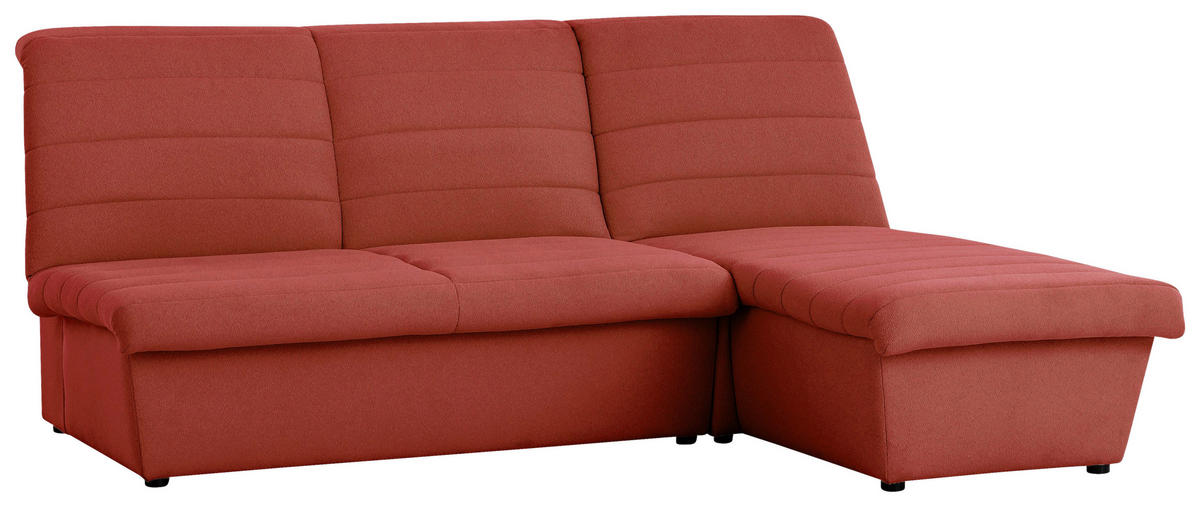 ECKSOFA Looks VIII Orange Webstoff  - Schwarz/Orange, Design, Kunststoff/Textil (214/168cm) - LOOKS by W.Joop