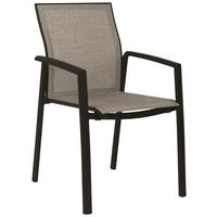 STAPELSESSEL Aluminium Grau, Schwarz  - Schwarz/Grau, Design, Textil/Metall (58/90/61cm) - Stern