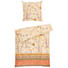 BETTWÄSCHE Makosatin Beige, Grün 135/200 cm - Beige/Grün, Basics, Textil (135/200cm) - BASSETTI