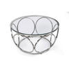 COUCHTISCH Sicherheitsglas, Klarglas 80/80/40 cm rund Klar, Silberfarben  - Klar/Silberfarben, Design, Glas/Metall (80/80/40cm) - Livetastic