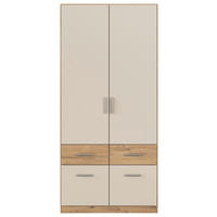 OMARA S KLASIČNIMI VRATI,  - barve aluminija, Konvencionalno, umetna masa/leseni material (91/197/54cm) - Carryhome