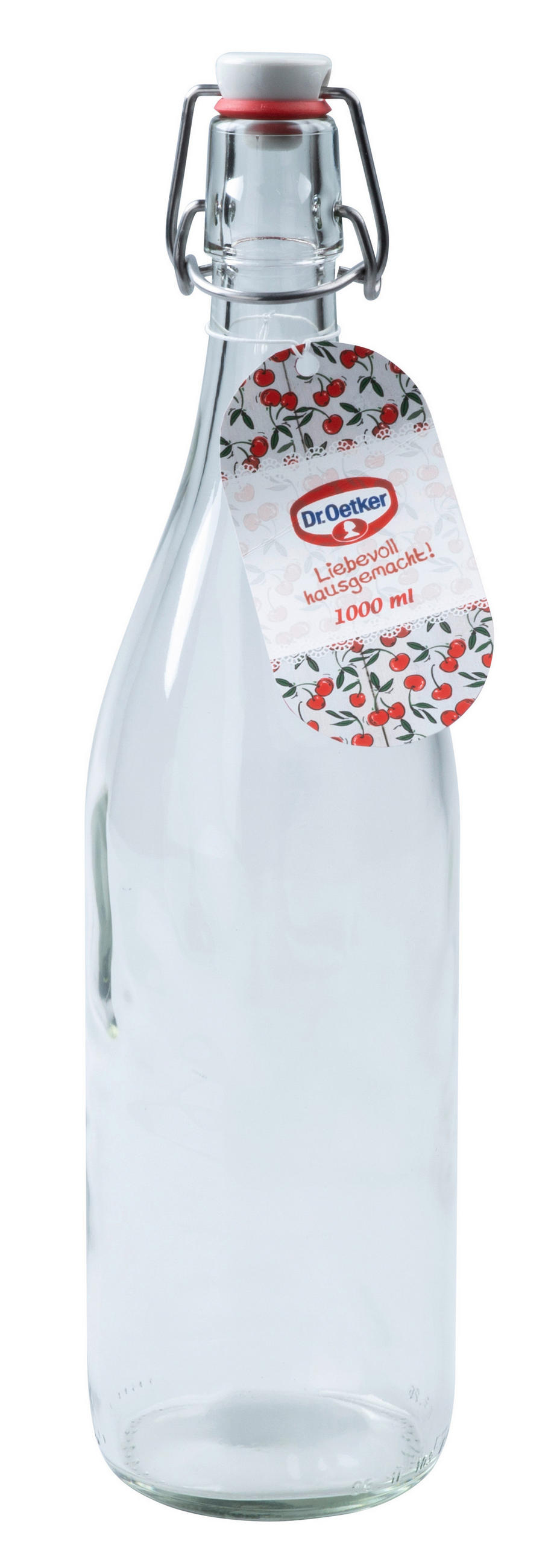 UNIVERZÁLIS PALACK  - áttetsző, Basics, üveg/fém (1000ml) - Dr.Oetker