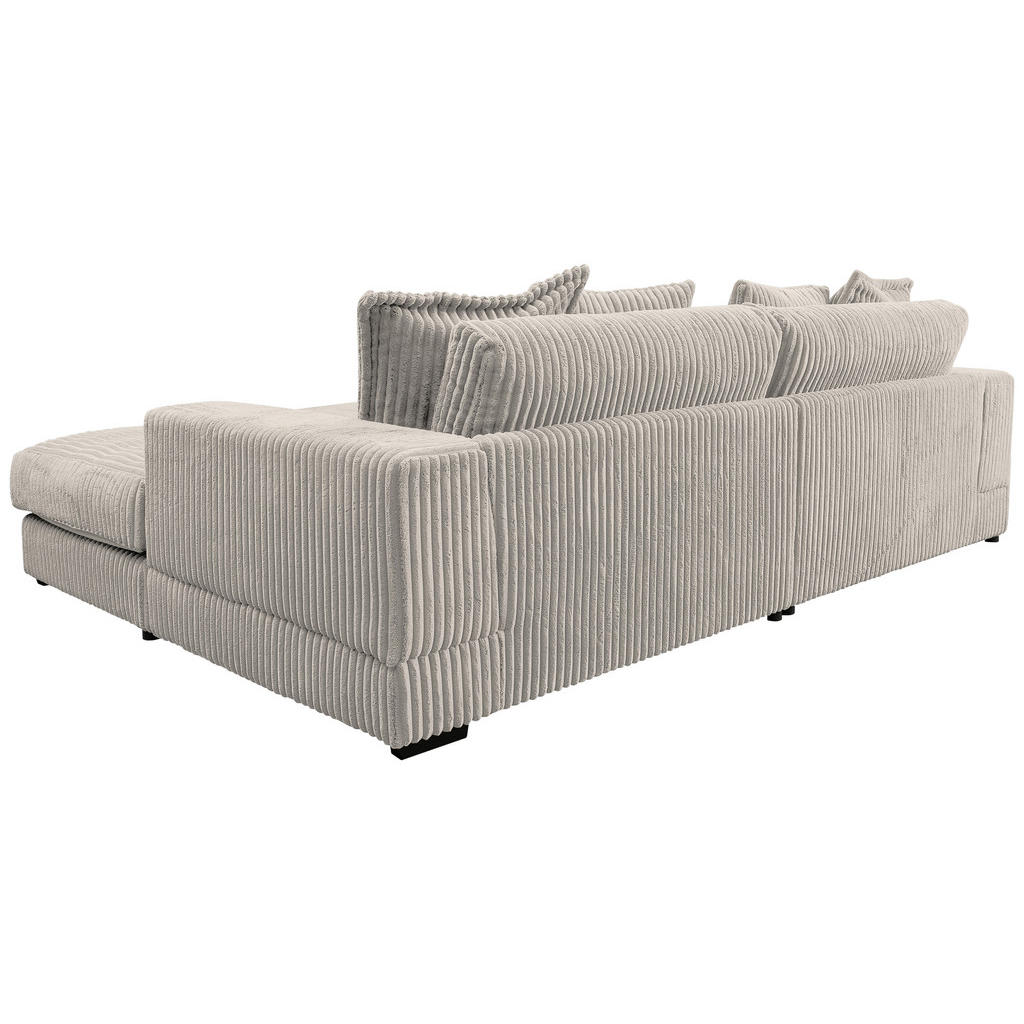 Thumbnail - Mid.you Ecksofa, Hellgrau, Textil, 4-Sitzer, Füllung: Polyurethan (PUR),Polyurethan (PUR),Polyurethan (Pur), Ottomane re...