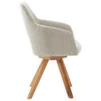 ŽIDLE S PODRUČKAMI, tkaná látka, světle šedá, divoký dub - divoký dub/světle šedá, Konvenční, dřevo/textil (57/84/57cm) - Voleo