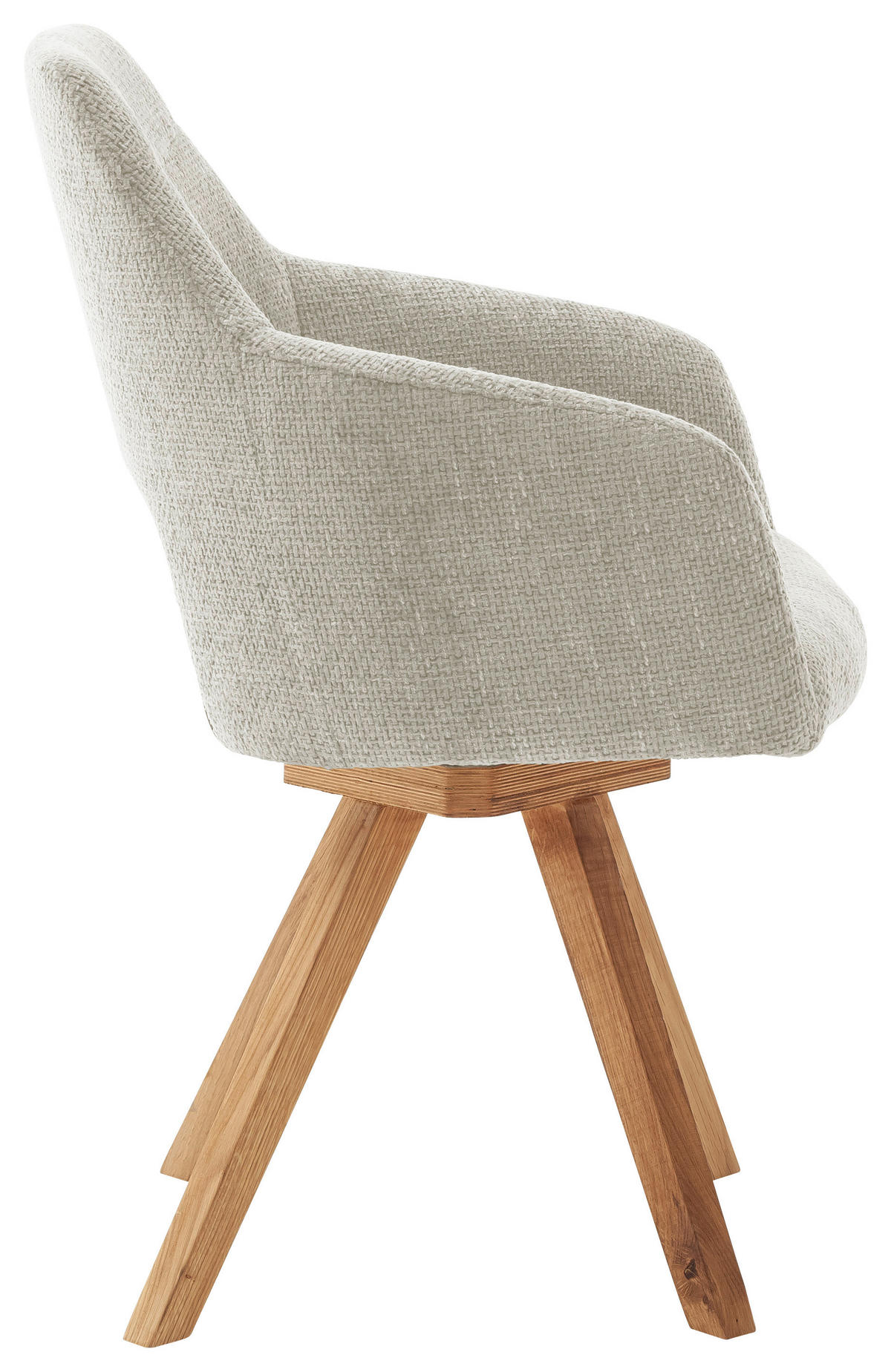 ŽIDLE S PODRUČKAMI, tkaná látka, světle šedá, divoký dub - divoký dub/světle šedá, Konvenční, dřevo/textil (57/84/57cm) - Voleo